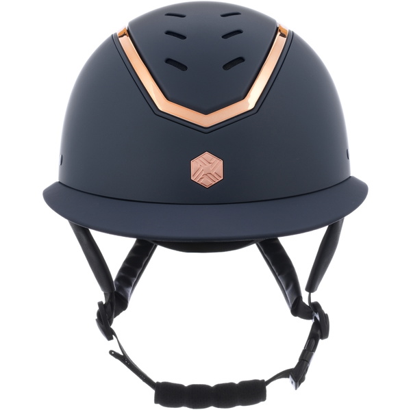 2026 Charles Owen Unisexe Kylo Large Visière Avec MIPS Casque De Équitation KYLOWMIPS - Navy Matte / Rose Gold